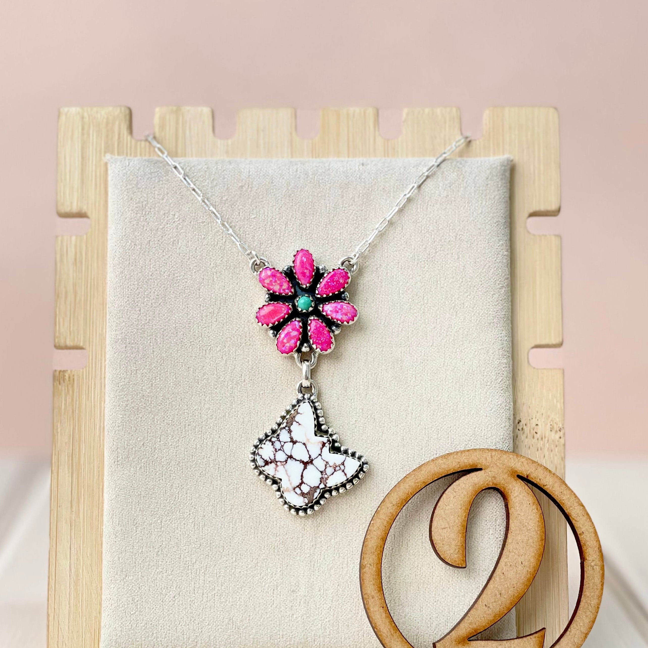Butterfly in the Bloom Chain Pendants-Necklaces-Krush Kandy, Women's Online Fashion Boutique Located in Phoenix, Arizona (Scottsdale Area)