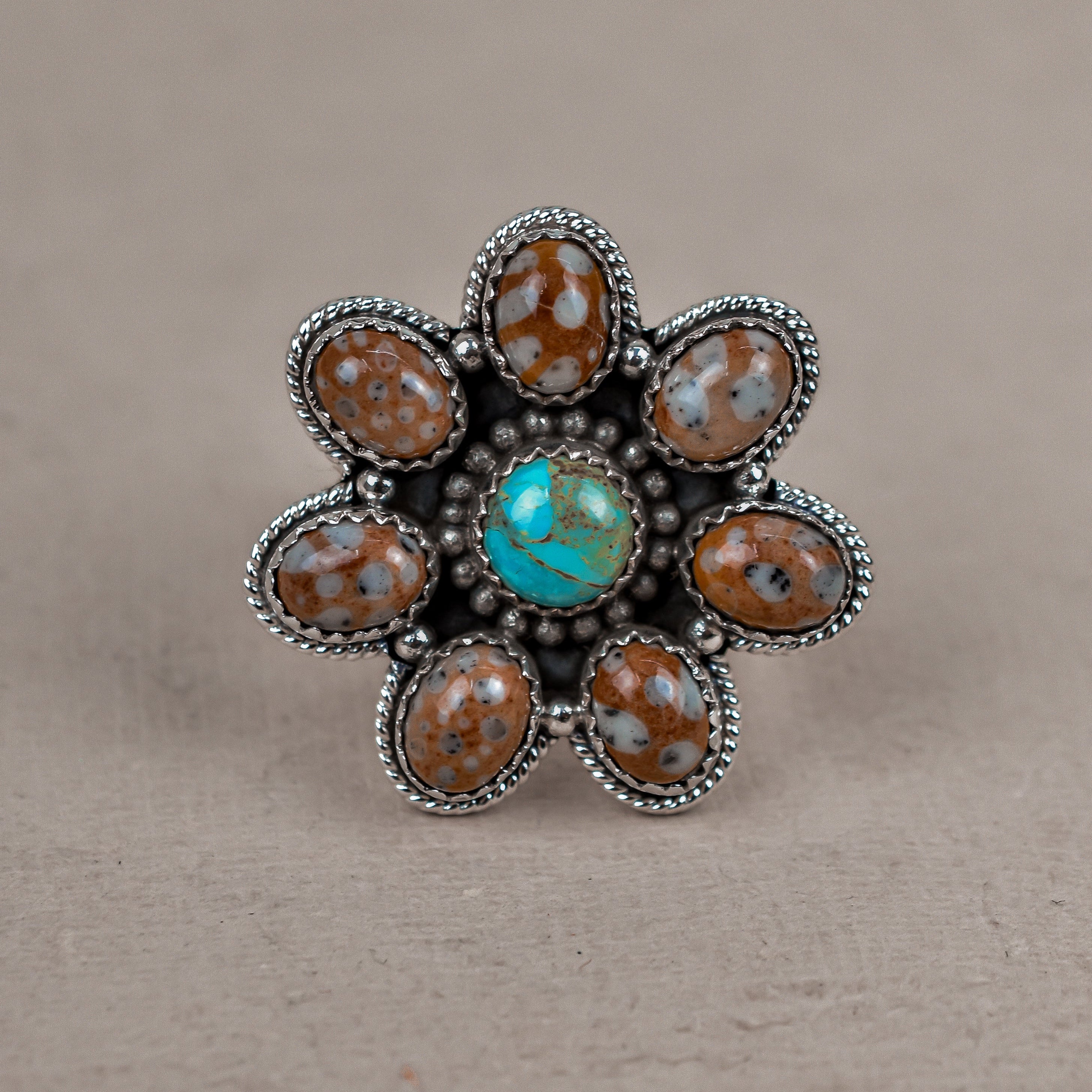 Bambi With Turquoise Ring-Cluster Rings-Krush Kandy, Women's Online Fashion Boutique Located in Phoenix, Arizona (Scottsdale Area)