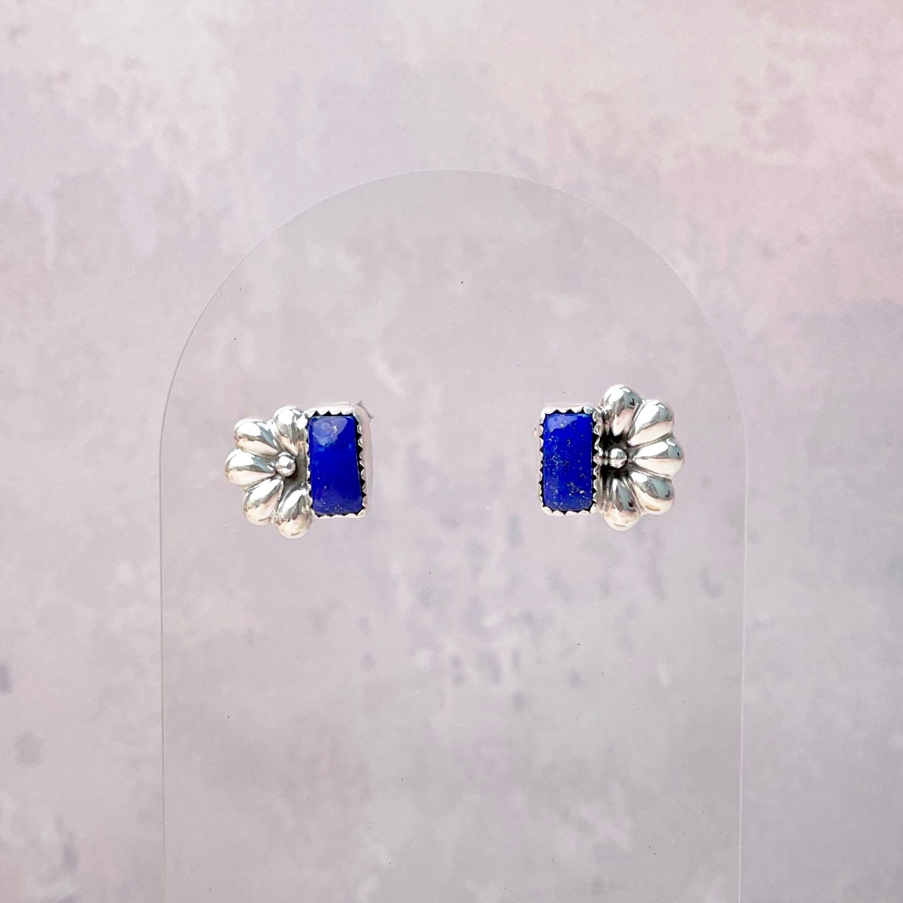 Boho Bar Studs with Delicate Half Daisy Accents-Earrings-Krush Kandy, Women's Online Fashion Boutique Located in Phoenix, Arizona (Scottsdale Area)