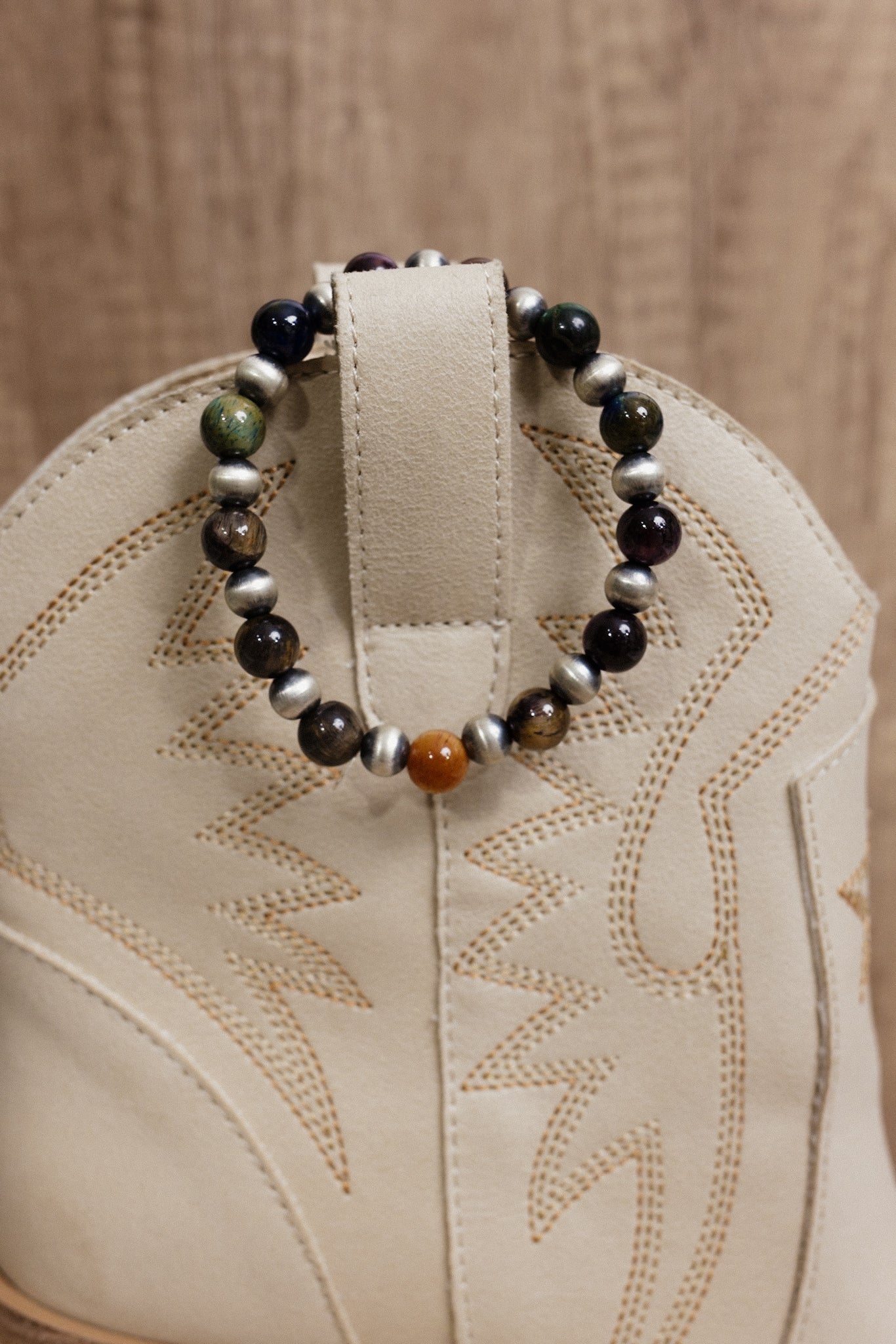 Multi Tigers Eye Beaded Stretch Bracelet-Bracelets-Krush Kandy, Women's Online Fashion Boutique Located in Phoenix, Arizona (Scottsdale Area)