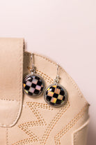 Checkered Droplet Stone Earrings-Stud Earrings-Krush Kandy, Women's Online Fashion Boutique Located in Phoenix, Arizona (Scottsdale Area)