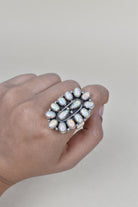 Dainty Long Blossom Cluster Opal Ring-Cluster Rings-Krush Kandy, Women's Online Fashion Boutique Located in Phoenix, Arizona (Scottsdale Area)