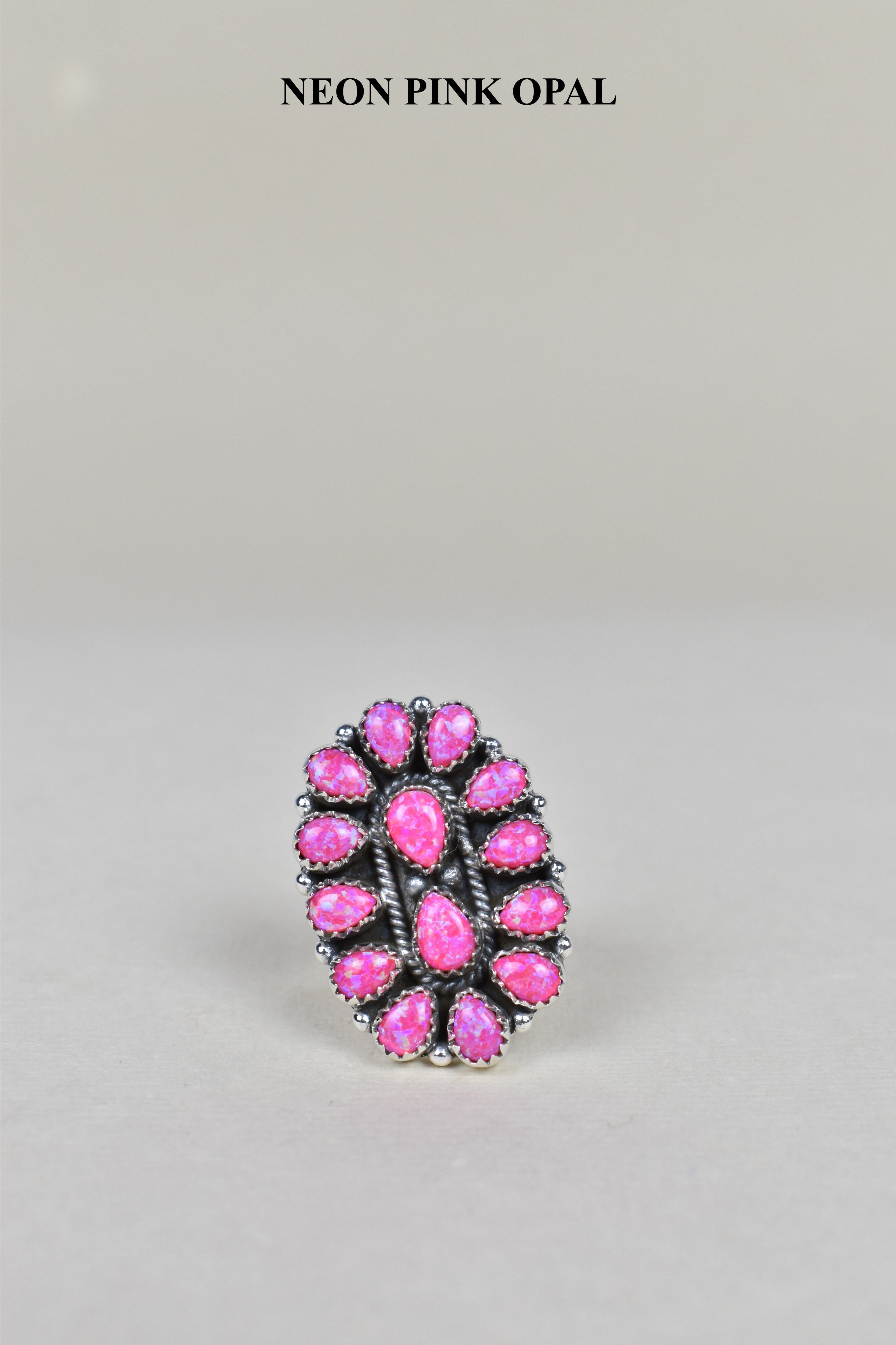 Dainty Long Blossom Cluster Opal Ring-Cluster Rings-Krush Kandy, Women's Online Fashion Boutique Located in Phoenix, Arizona (Scottsdale Area)