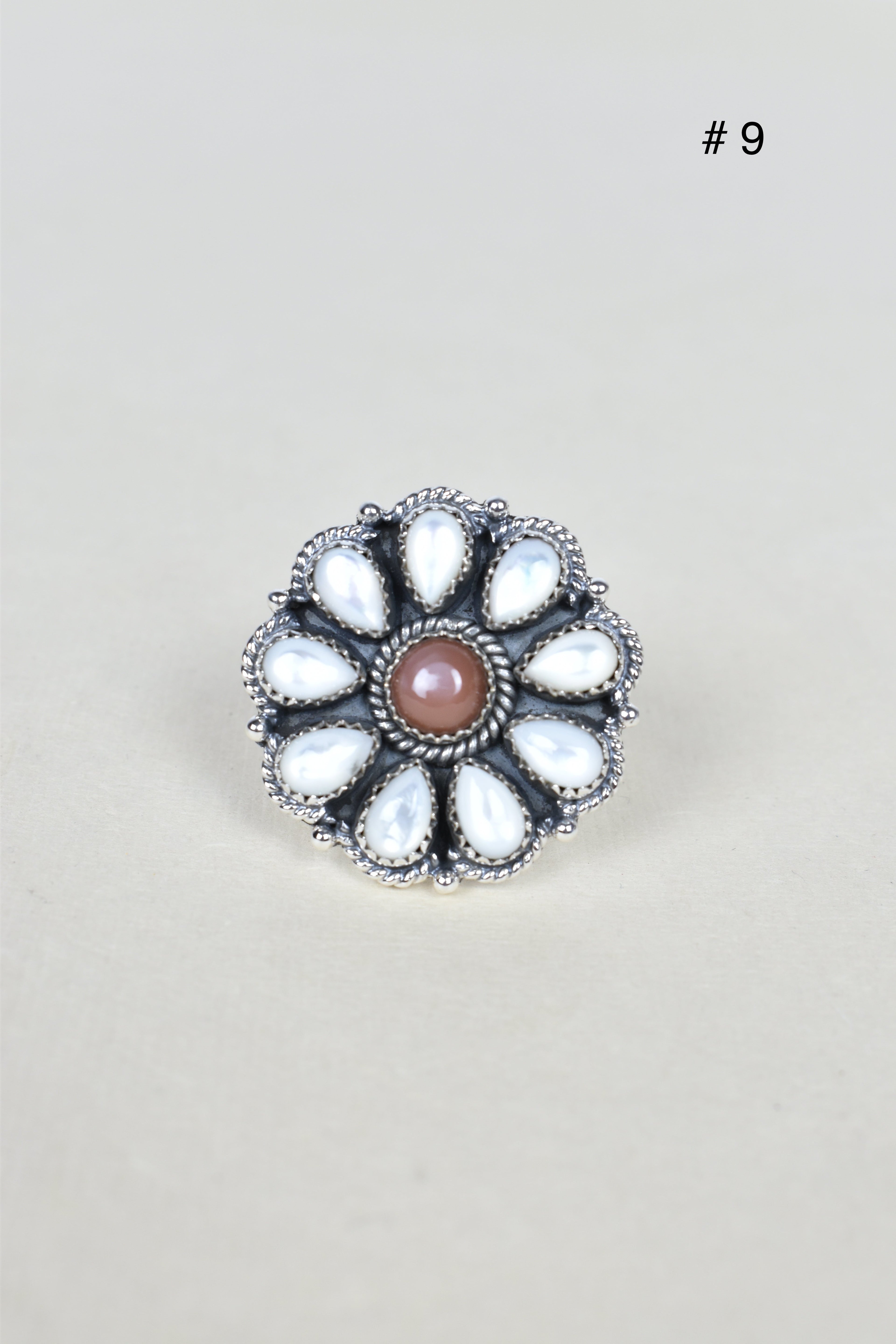 Chocolate Moonstone & Stone Cluster Sterling Silver Rings-Cluster Rings-Krush Kandy, Women's Online Fashion Boutique Located in Phoenix, Arizona (Scottsdale Area)