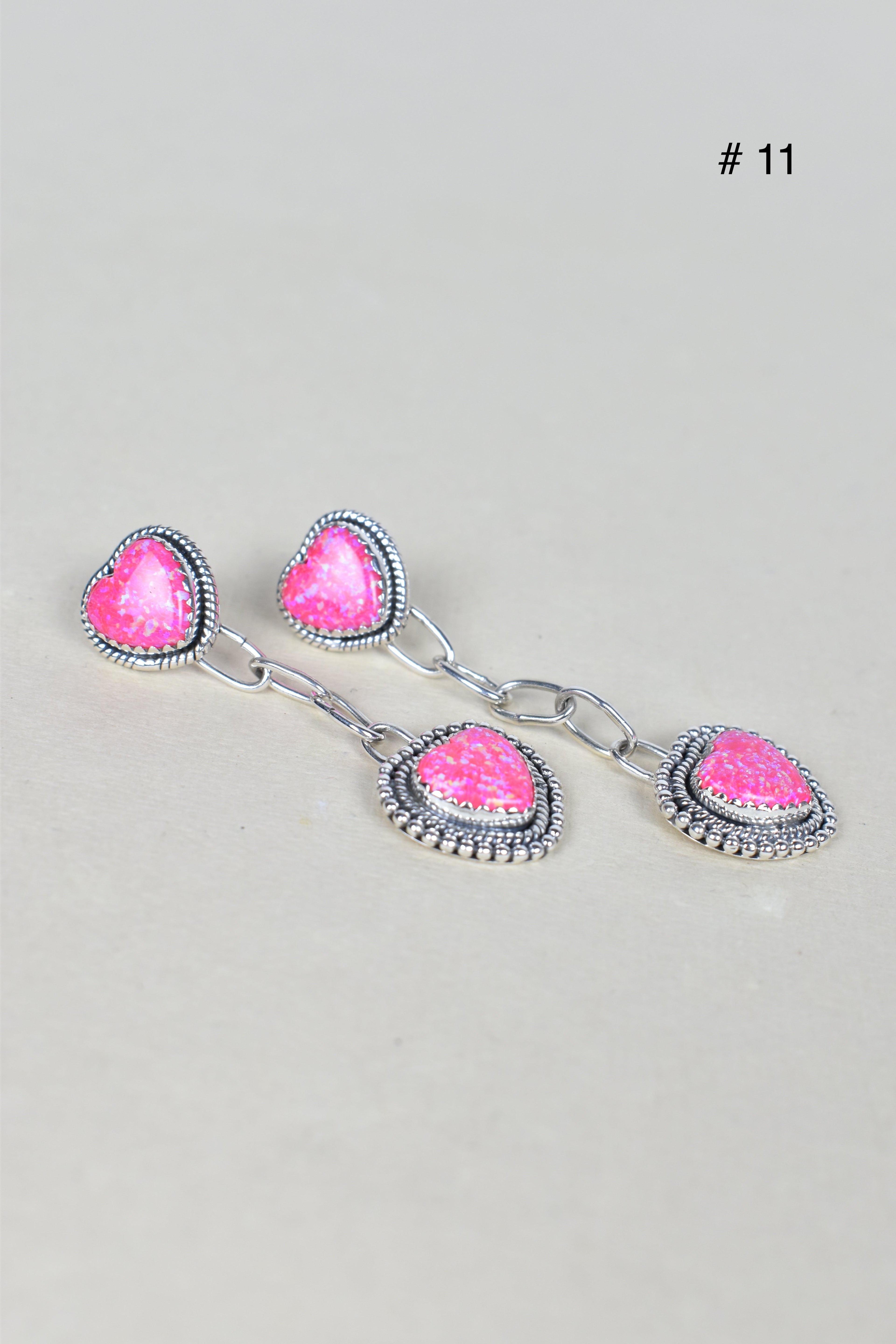 Gem Duet Chain Drop Earrings-Drop Earrings-Krush Kandy, Women's Online Fashion Boutique Located in Phoenix, Arizona (Scottsdale Area)