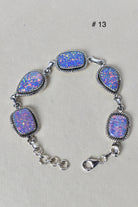 ONE OF A KIND STERLING SILVER 5 STONE BRACELET-Gemstone Bracelets-Krush Kandy, Women's Online Fashion Boutique Located in Phoenix, Arizona (Scottsdale Area)