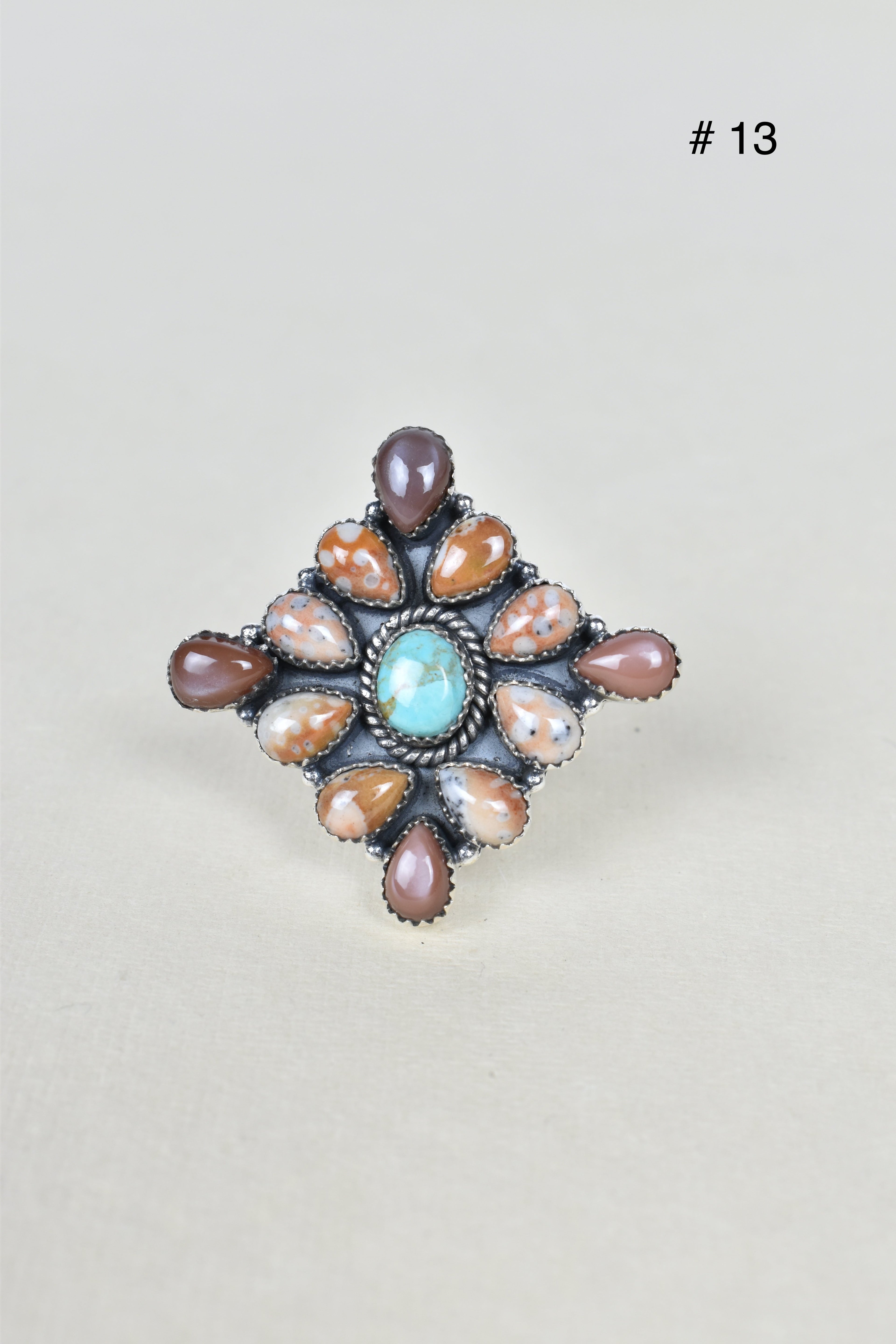 Chocolate Moonstone & Stone Cluster Sterling Silver Rings-Cluster Rings-Krush Kandy, Women's Online Fashion Boutique Located in Phoenix, Arizona (Scottsdale Area)