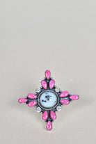 Golden Hills, Neon Opal and Crystal One of A Kind Ring-Cluster Rings-Krush Kandy, Women's Online Fashion Boutique Located in Phoenix, Arizona (Scottsdale Area)