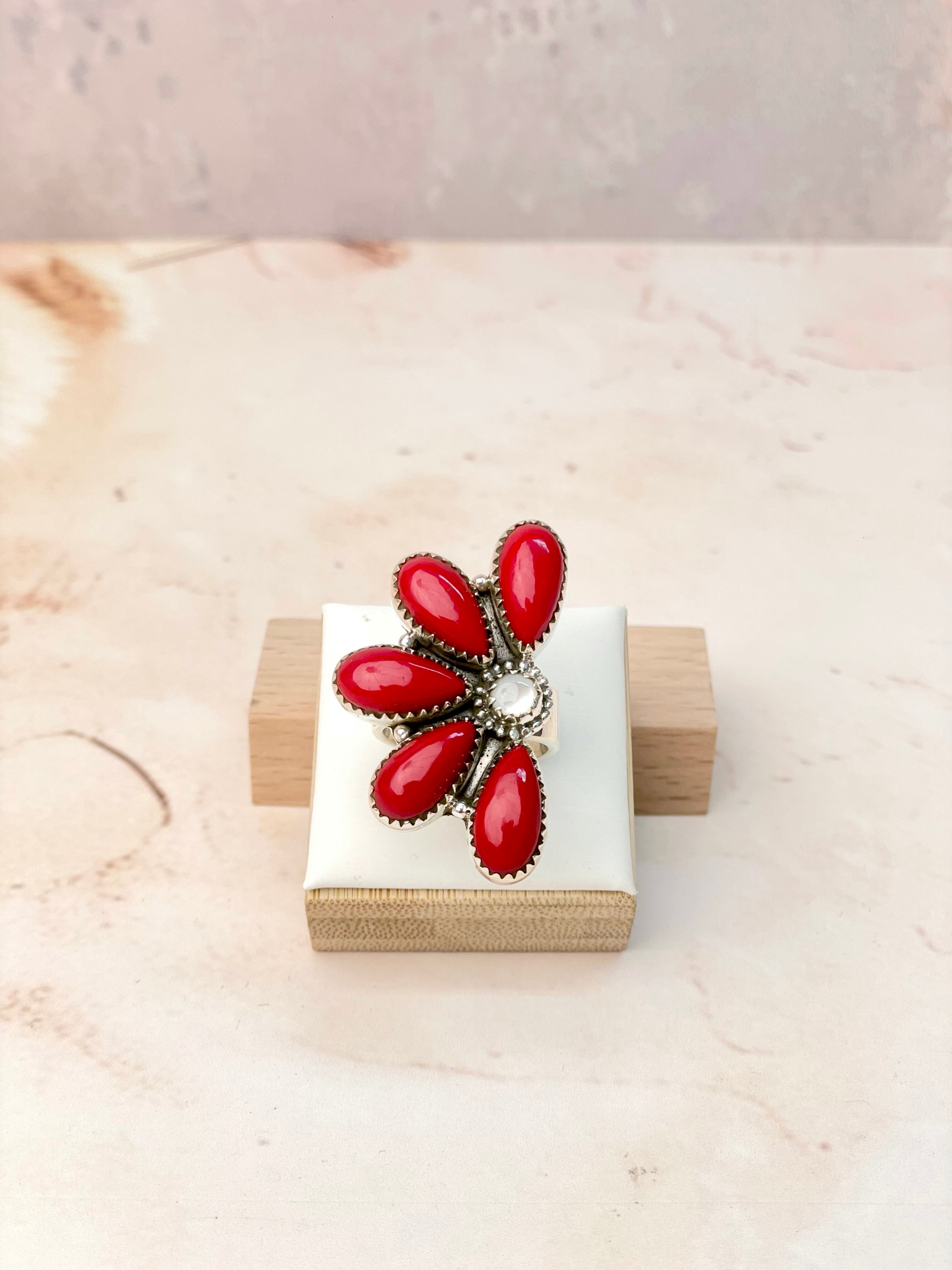 Blooming Rosarita Half Daisy Rings-Rings-Krush Kandy, Women's Online Fashion Boutique Located in Phoenix, Arizona (Scottsdale Area)