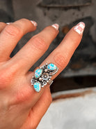 The Henley Triple Stone Flower Ring-Cluster Rings-Krush Kandy, Women's Online Fashion Boutique Located in Phoenix, Arizona (Scottsdale Area)
