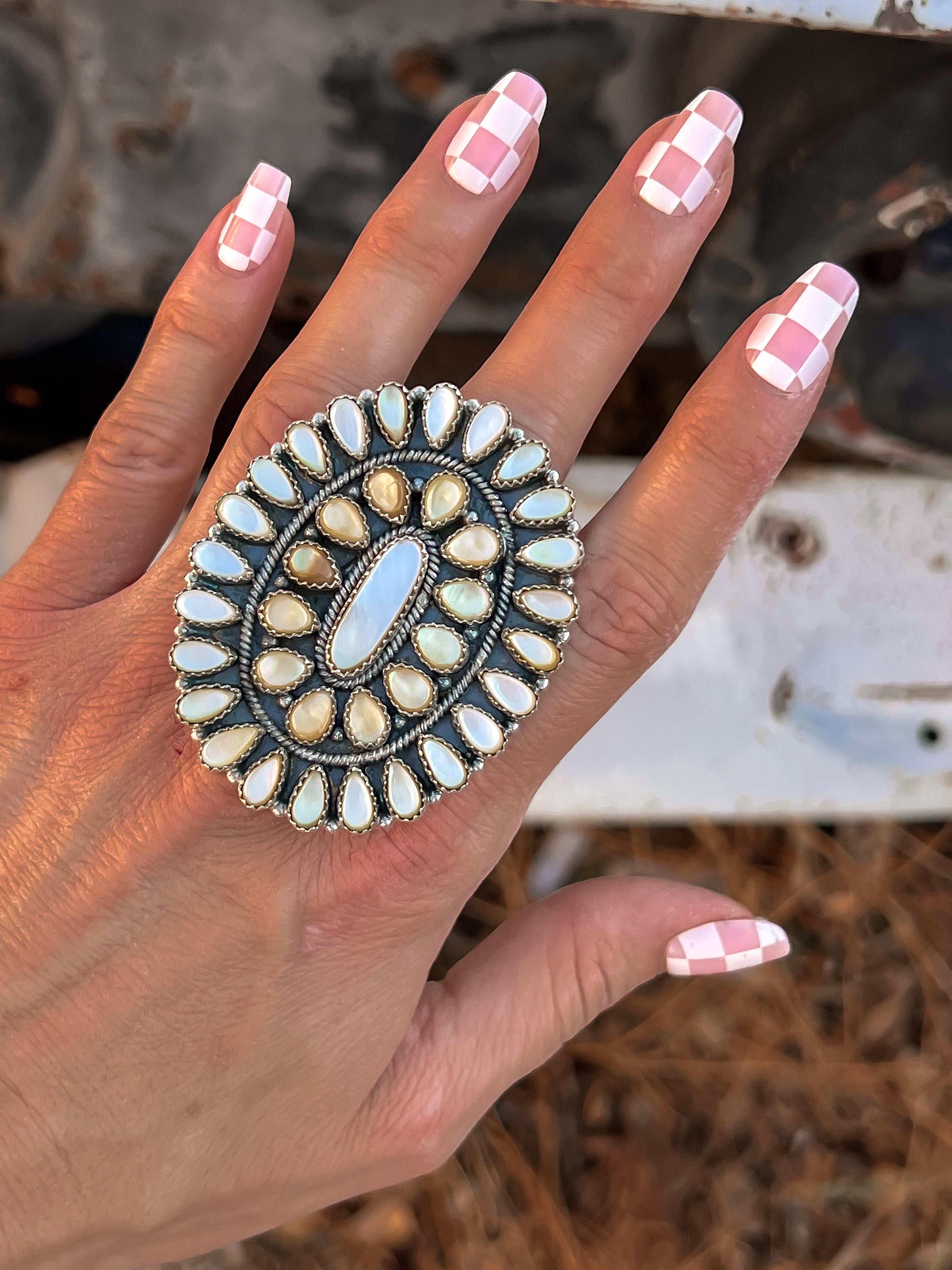 Big Mama Concho Ring MADE TO ORDER-Cluster Rings-Krush Kandy, Women's Online Fashion Boutique Located in Phoenix, Arizona (Scottsdale Area)