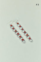 Sterling Silver Six Stone Cascading Earrings-Drop Earrings-Krush Kandy, Women's Online Fashion Boutique Located in Phoenix, Arizona (Scottsdale Area)
