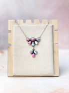Half Daisy Drop Cotton Candy Chain Pendants-Necklaces-Krush Kandy, Women's Online Fashion Boutique Located in Phoenix, Arizona (Scottsdale Area)