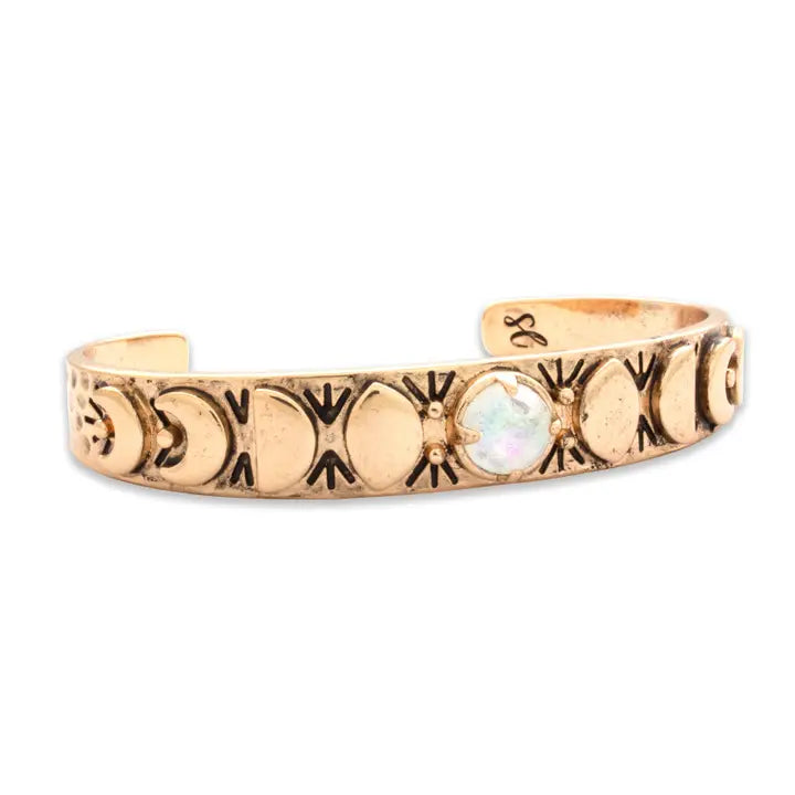 Moon Phases Cuff Bracelet-Bracelets-Krush Kandy, Women's Online Fashion Boutique Located in Phoenix, Arizona (Scottsdale Area)