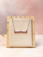 Star Bar Opals Chain Necklace-Necklaces-Krush Kandy, Women's Online Fashion Boutique Located in Phoenix, Arizona (Scottsdale Area)