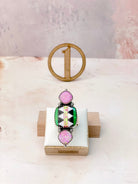 Fiery Pink Opal Aztec Pattern Mixed Rings-Rings-Krush Kandy, Women's Online Fashion Boutique Located in Phoenix, Arizona (Scottsdale Area)