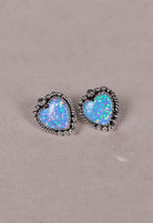 Heart Stone Earrings-Stud Earrings-Krush Kandy, Women's Online Fashion Boutique Located in Phoenix, Arizona (Scottsdale Area)