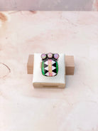 Fiery Pink Opal Aztec Pattern Small Rings-Rings-Krush Kandy, Women's Online Fashion Boutique Located in Phoenix, Arizona (Scottsdale Area)