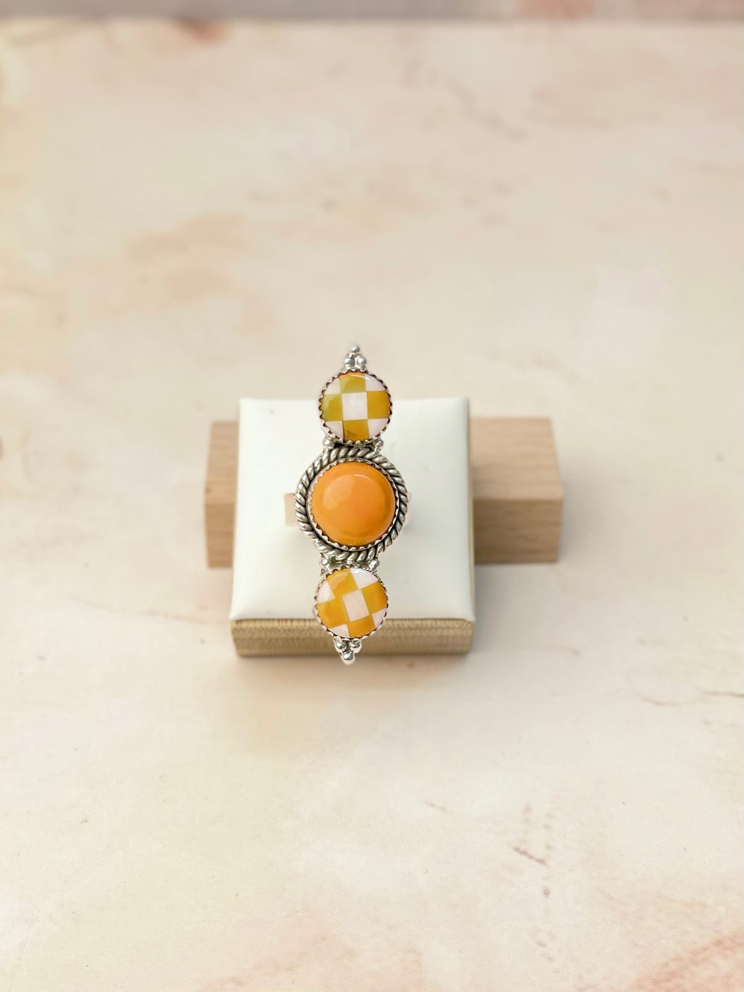 Rosarita Orange Kandy Ring-Rings-Krush Kandy, Women's Online Fashion Boutique Located in Phoenix, Arizona (Scottsdale Area)