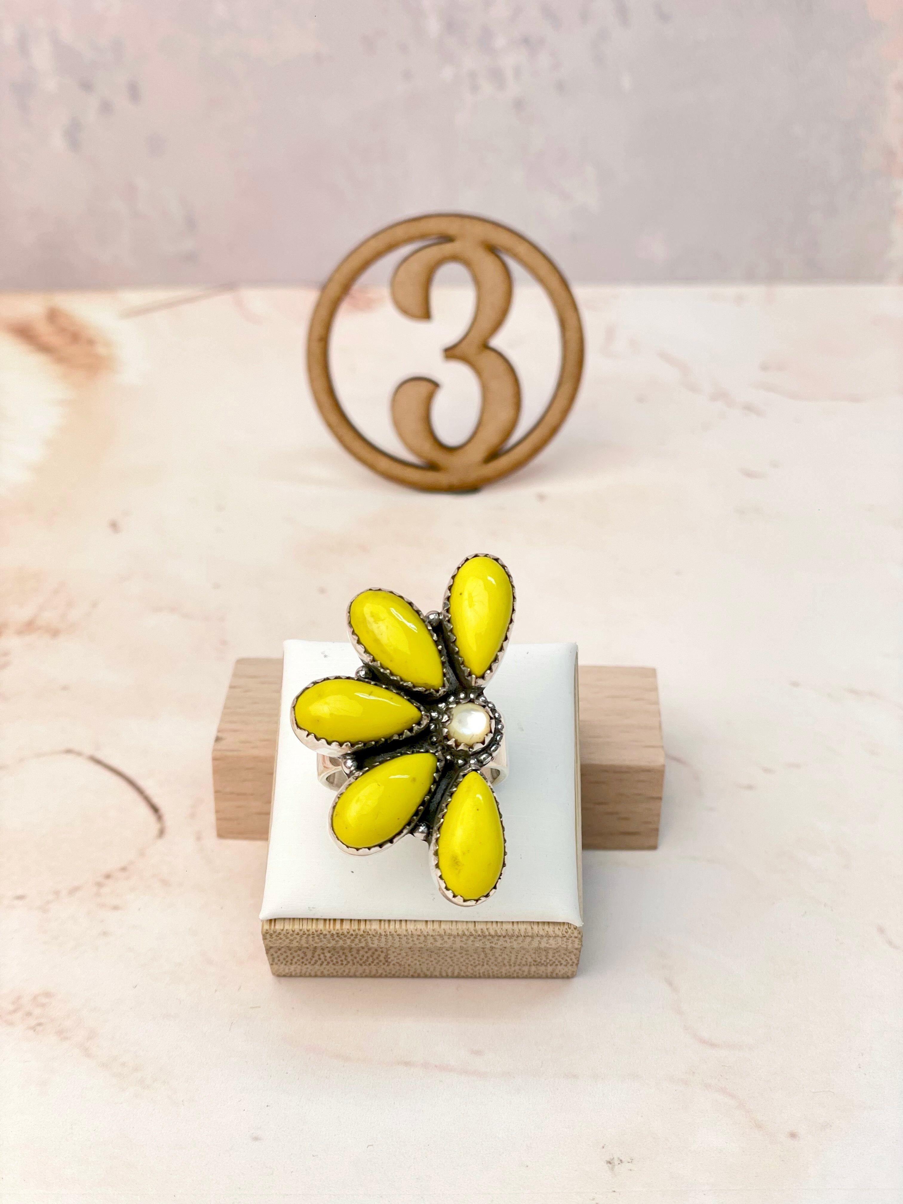 Blooming Rosarita Half Daisy Rings-Rings-Krush Kandy, Women's Online Fashion Boutique Located in Phoenix, Arizona (Scottsdale Area)