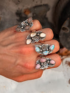 The Henley Triple Stone Flower Ring-Cluster Rings-Krush Kandy, Women's Online Fashion Boutique Located in Phoenix, Arizona (Scottsdale Area)