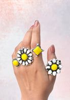 Yellow Rosarita Sunshine Rings-Rings-Krush Kandy, Women's Online Fashion Boutique Located in Phoenix, Arizona (Scottsdale Area)
