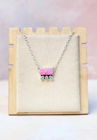 Opal Bar and CZ Necklace-Necklaces-Krush Kandy, Women's Online Fashion Boutique Located in Phoenix, Arizona (Scottsdale Area)