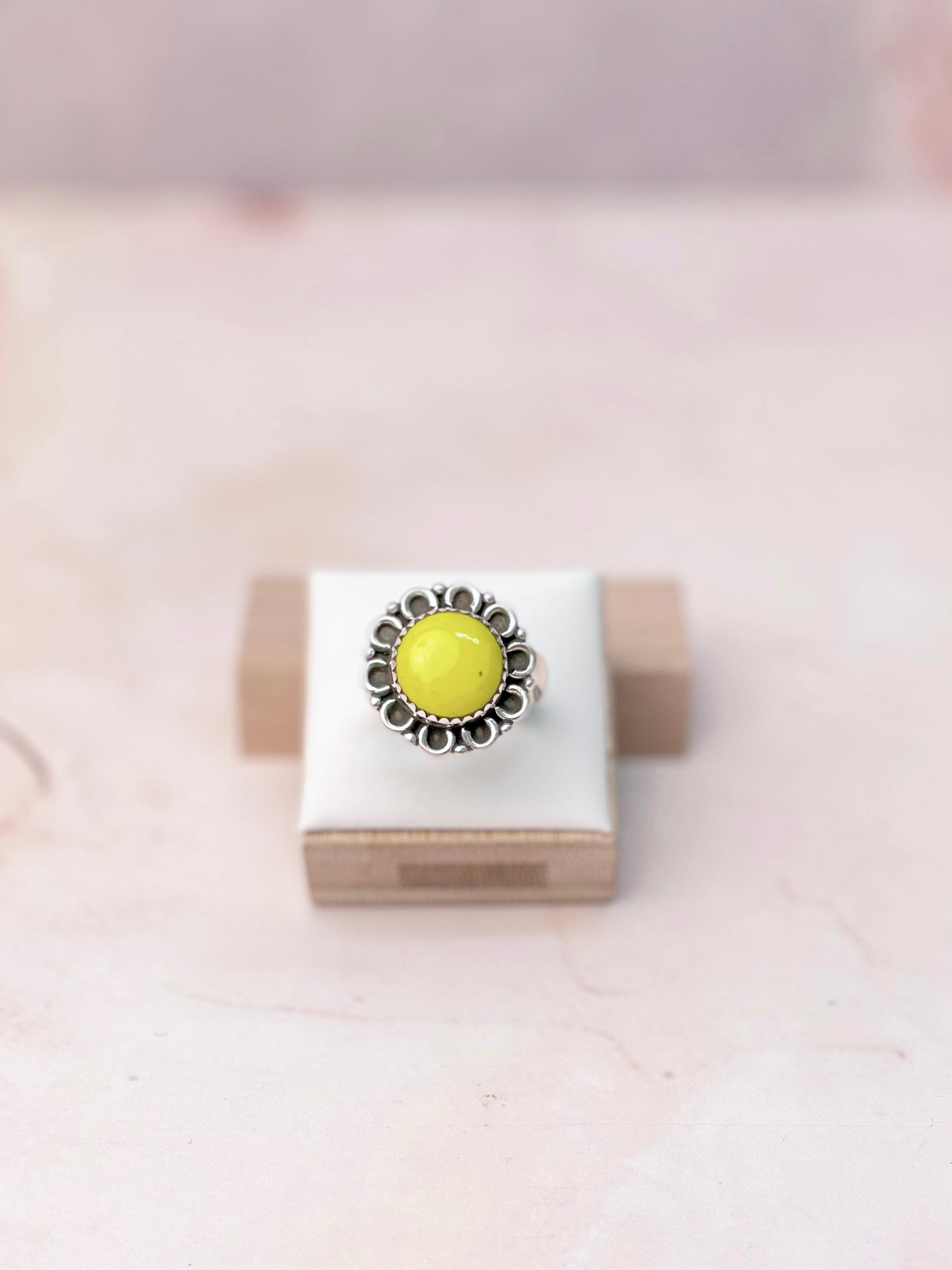 Yellow Rosarita Sunshine Rings-Rings-Krush Kandy, Women's Online Fashion Boutique Located in Phoenix, Arizona (Scottsdale Area)
