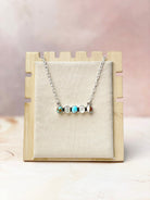 Multi Gem and MOP Bar Necklace-Necklaces-Krush Kandy, Women's Online Fashion Boutique Located in Phoenix, Arizona (Scottsdale Area)