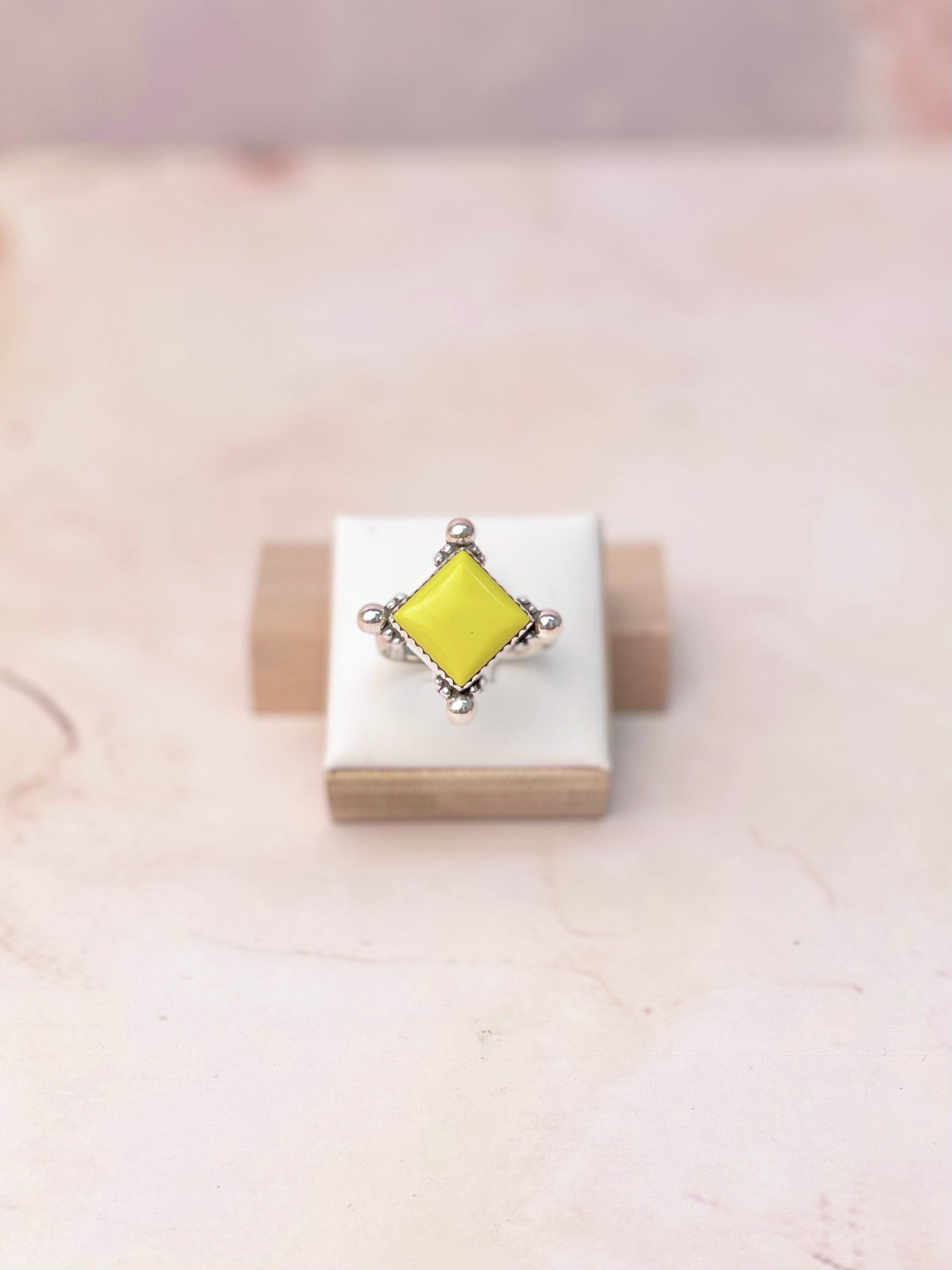 Yellow Rosarita Sunshine Rings-Rings-Krush Kandy, Women's Online Fashion Boutique Located in Phoenix, Arizona (Scottsdale Area)