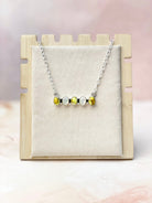 Multi Gem and MOP Bar Necklace-Necklaces-Krush Kandy, Women's Online Fashion Boutique Located in Phoenix, Arizona (Scottsdale Area)