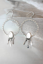 Sunny Stamped Stone Fringe Earrings PREORDER-Drop Earrings-Krush Kandy, Women's Online Fashion Boutique Located in Phoenix, Arizona (Scottsdale Area)
