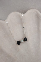 Bohemian Bow Bliss Sterling Silver Stone Necklace-Chain Necklaces-Krush Kandy, Women's Online Fashion Boutique Located in Phoenix, Arizona (Scottsdale Area)