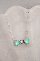 Bohemian Bow Bliss Sterling Silver Stone Necklace-Chain Necklaces-Krush Kandy, Women's Online Fashion Boutique Located in Phoenix, Arizona (Scottsdale Area)