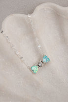 Bohemian Bow Bliss Sterling Silver Stone Necklace-Chain Necklaces-Krush Kandy, Women's Online Fashion Boutique Located in Phoenix, Arizona (Scottsdale Area)