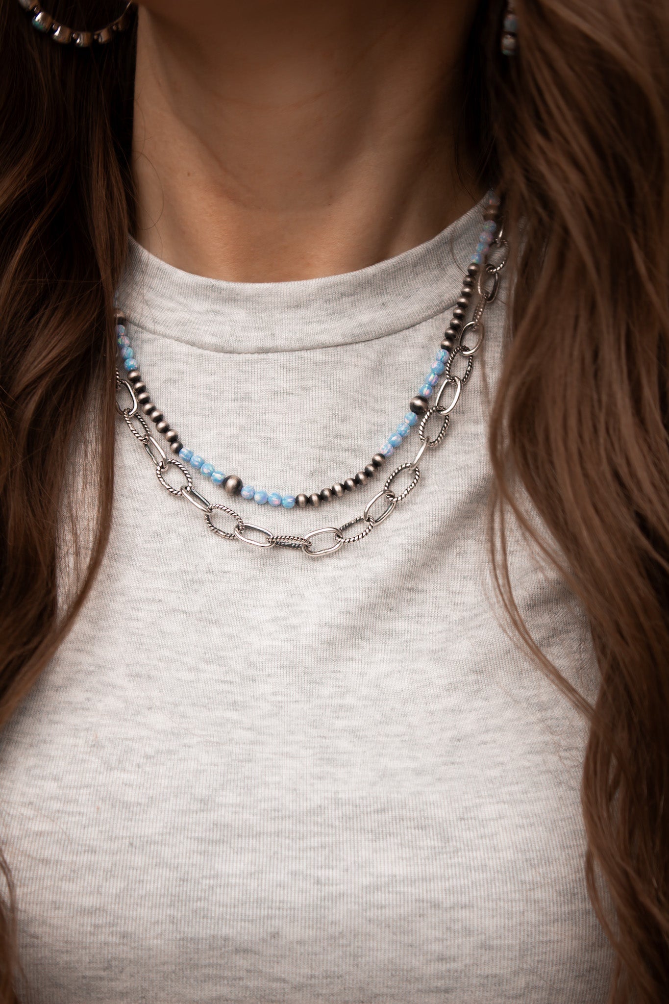 Sterling Silver Duo Chain Necklace & Bracelet MADE TO ORDER-Chain Necklaces-Krush Kandy, Women's Online Fashion Boutique Located in Phoenix, Arizona (Scottsdale Area)