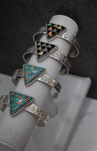 Stone Cut Sterling Stamped Cuff-Chain Bracelets-Krush Kandy, Women's Online Fashion Boutique Located in Phoenix, Arizona (Scottsdale Area)