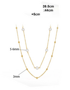 Pearl Geometric Minimalist Multi Strand Necklace-Necklaces-Krush Kandy, Women's Online Fashion Boutique Located in Phoenix, Arizona (Scottsdale Area)