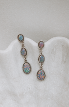 Classic Three Stone Twisted Rope Earrings-Drop Earrings-Krush Kandy, Women's Online Fashion Boutique Located in Phoenix, Arizona (Scottsdale Area)