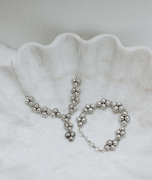 Constance Sterling Set-Beaded Necklaces-Krush Kandy, Women's Online Fashion Boutique Located in Phoenix, Arizona (Scottsdale Area)