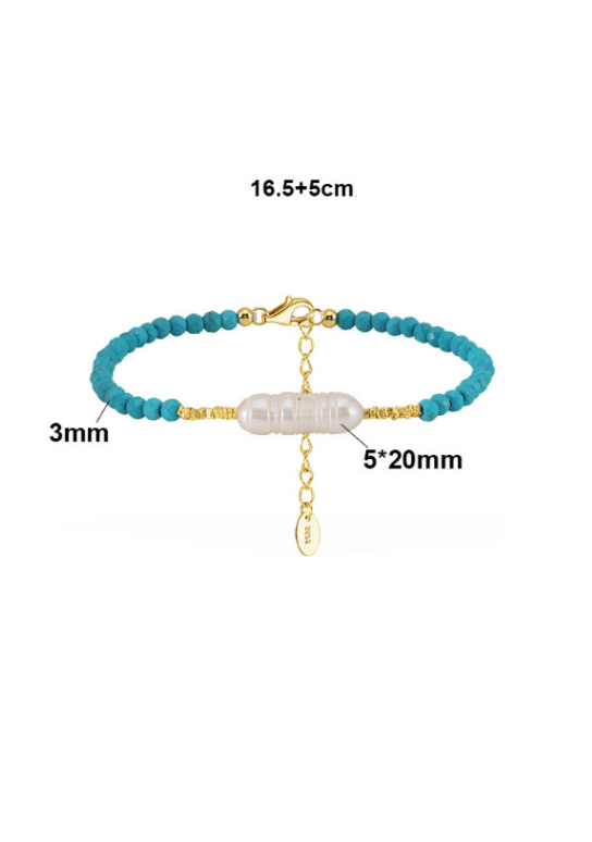 Freshwater Pearl Irregular Vintage Beaded Bracelet-Bracelets-Krush Kandy, Women's Online Fashion Boutique Located in Phoenix, Arizona (Scottsdale Area)