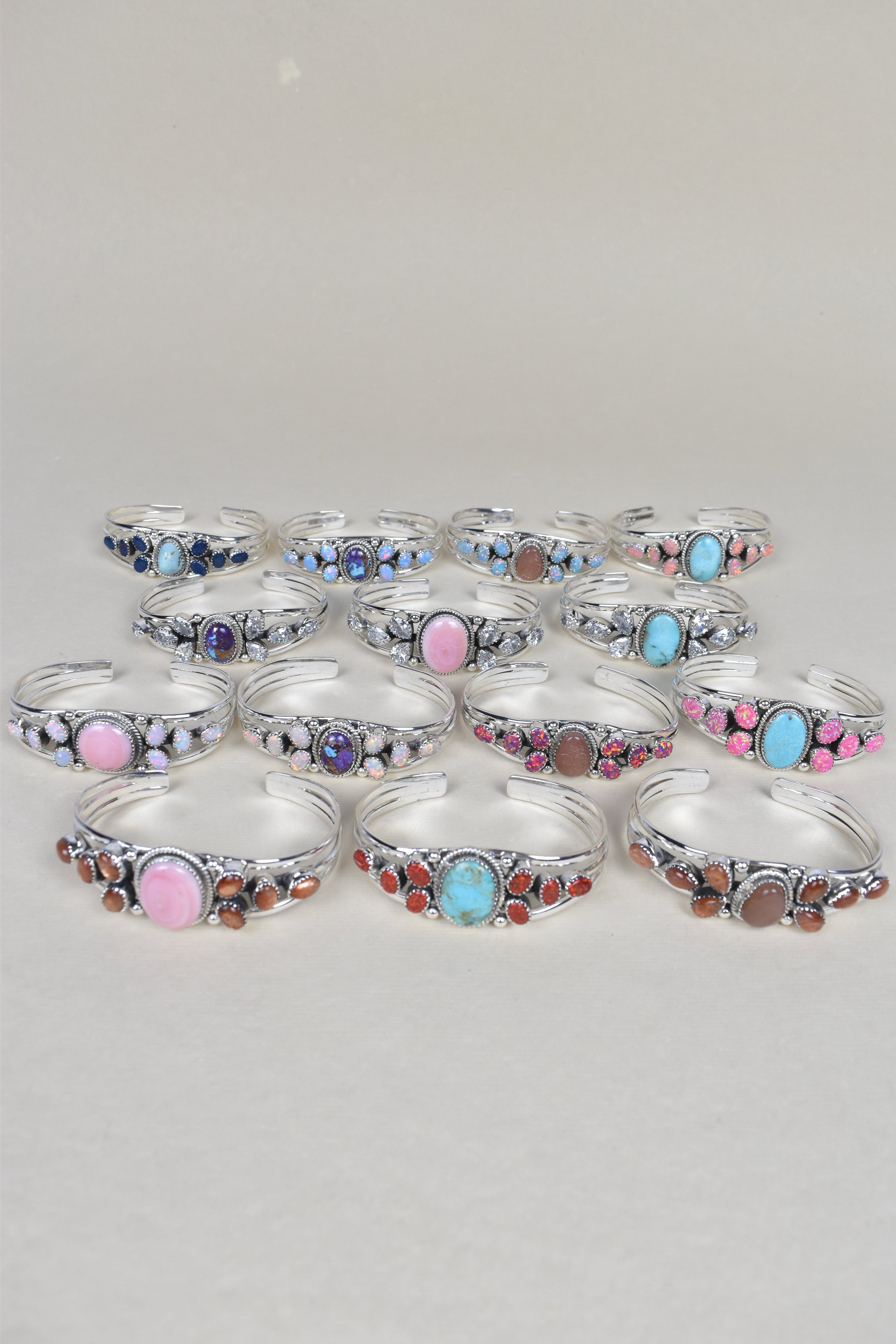 ONE OF A KIND STERLING SILVER STONE CUFFS | PREORDER NOW OPEN-Cuffs-Krush Kandy, Women's Online Fashion Boutique Located in Phoenix, Arizona (Scottsdale Area)