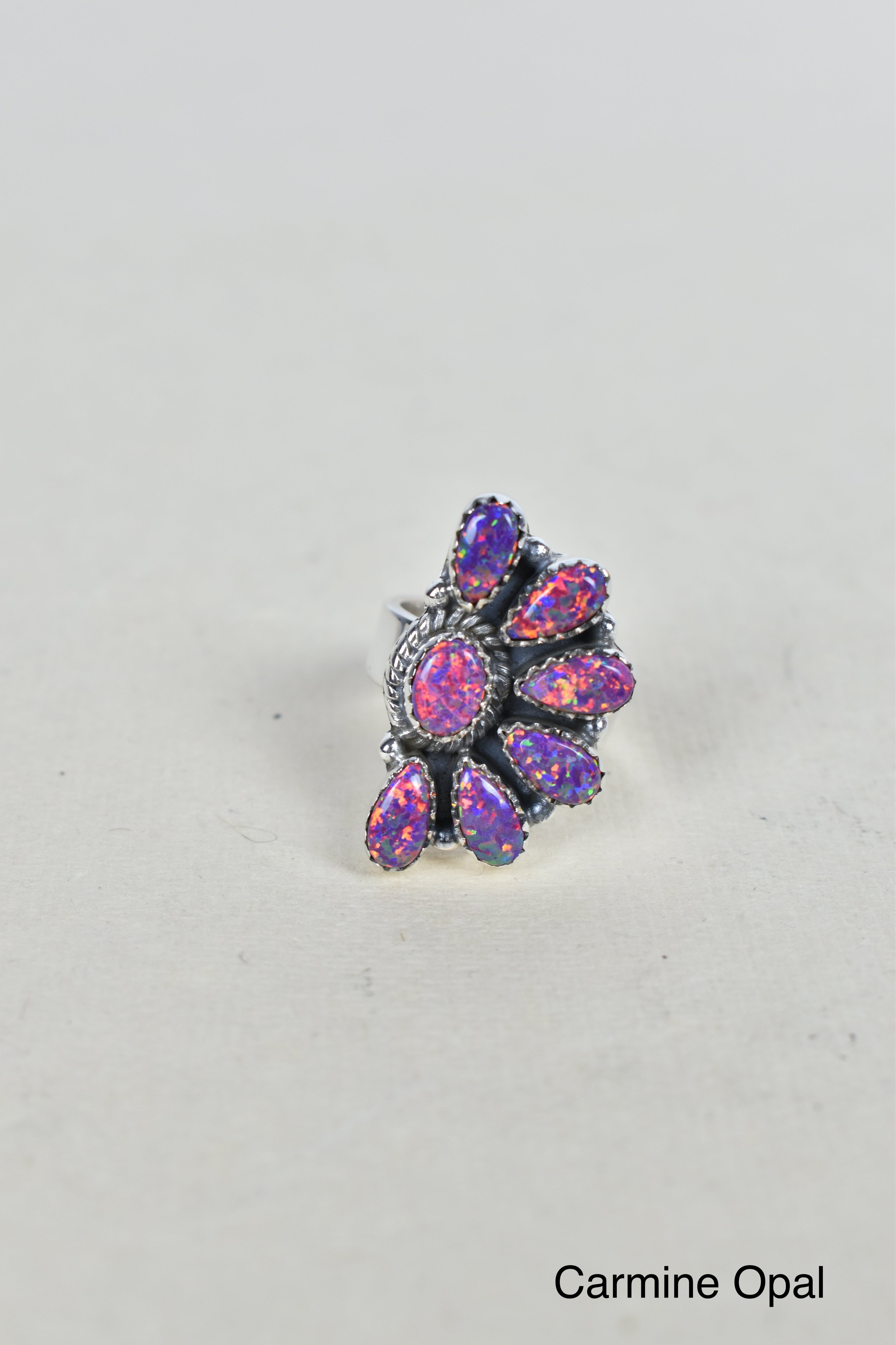 Lazy Daisy Sterling Jeweled Half Ring-Cluster Rings-Krush Kandy, Women's Online Fashion Boutique Located in Phoenix, Arizona (Scottsdale Area)