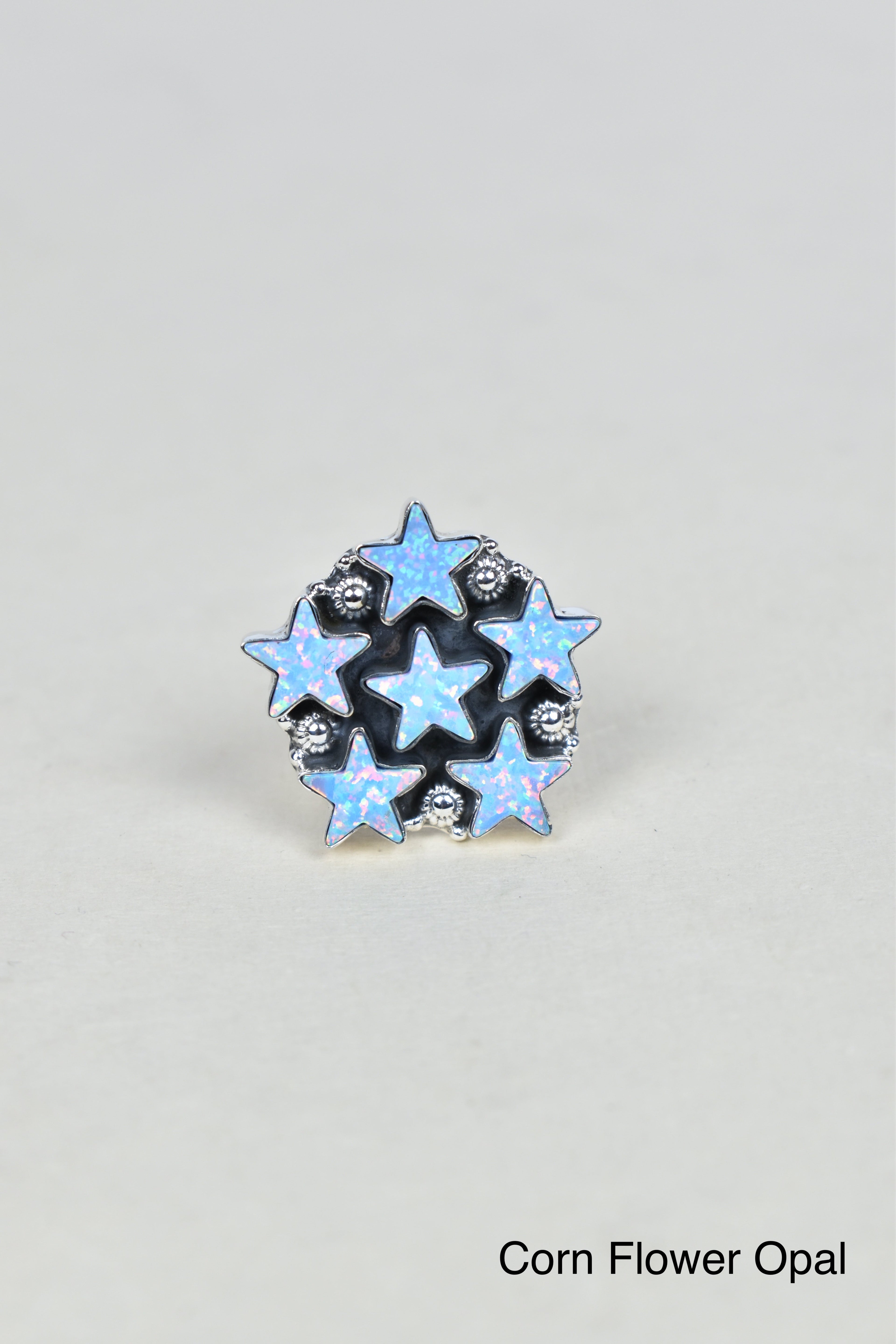 5 Star General Sterling Silver Ring-Cluster Rings-Krush Kandy, Women's Online Fashion Boutique Located in Phoenix, Arizona (Scottsdale Area)
