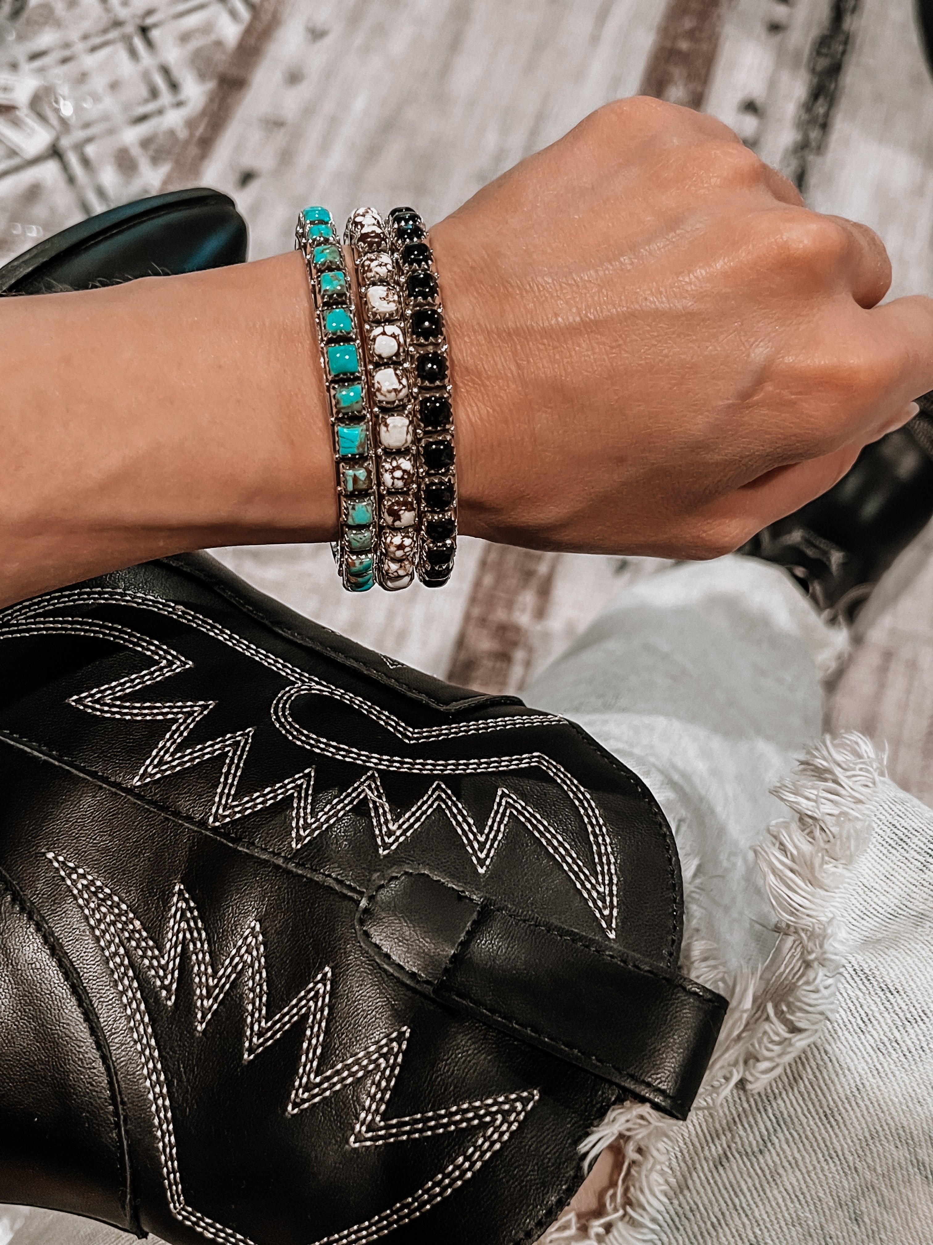 Kristyn's Highly Requested Stone Bangle-Bangle Bracelets-Krush Kandy, Women's Online Fashion Boutique Located in Phoenix, Arizona (Scottsdale Area)
