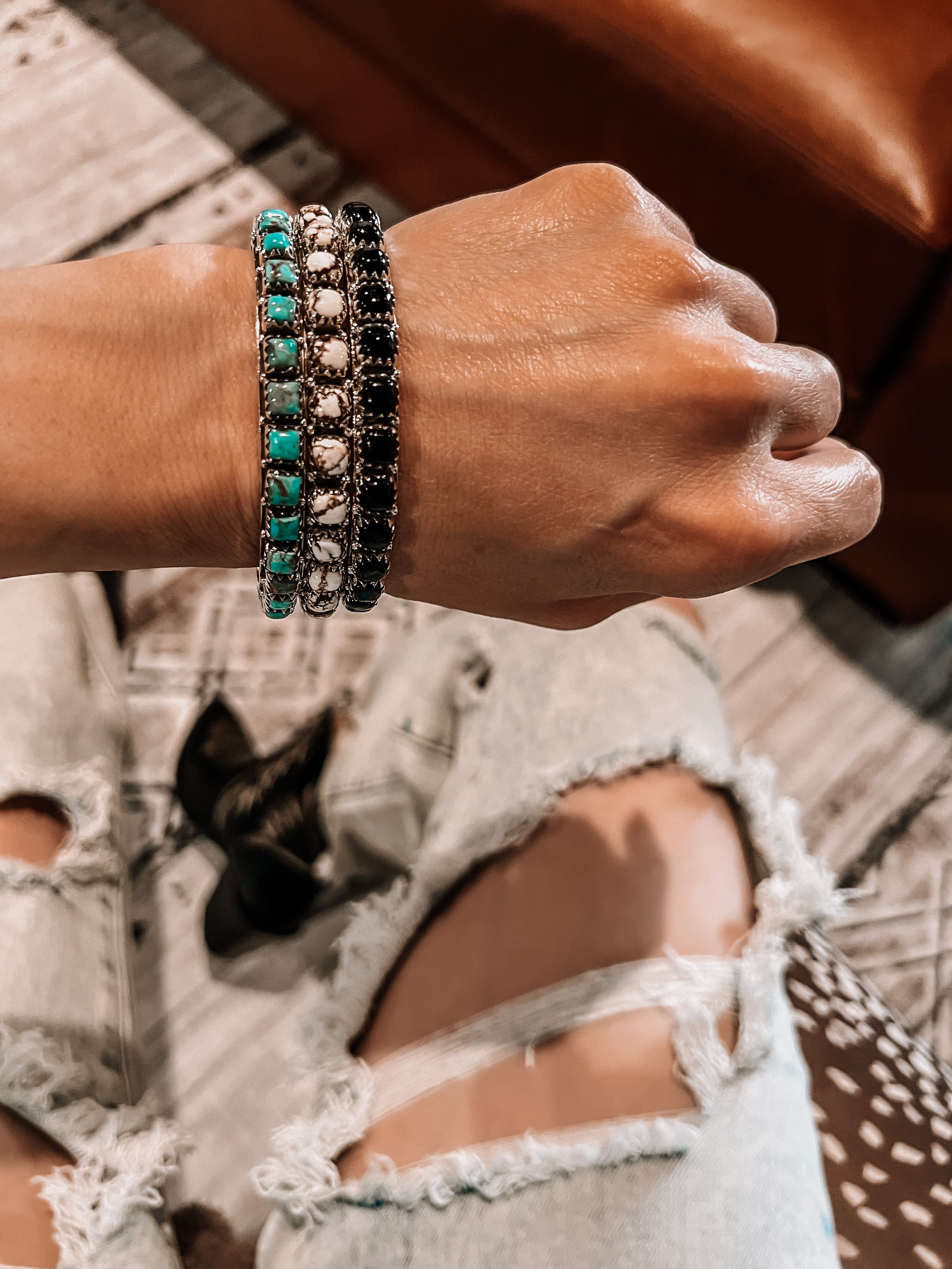 Kristyn's Highly Requested Stone Bangle-Bangle Bracelets-Krush Kandy, Women's Online Fashion Boutique Located in Phoenix, Arizona (Scottsdale Area)