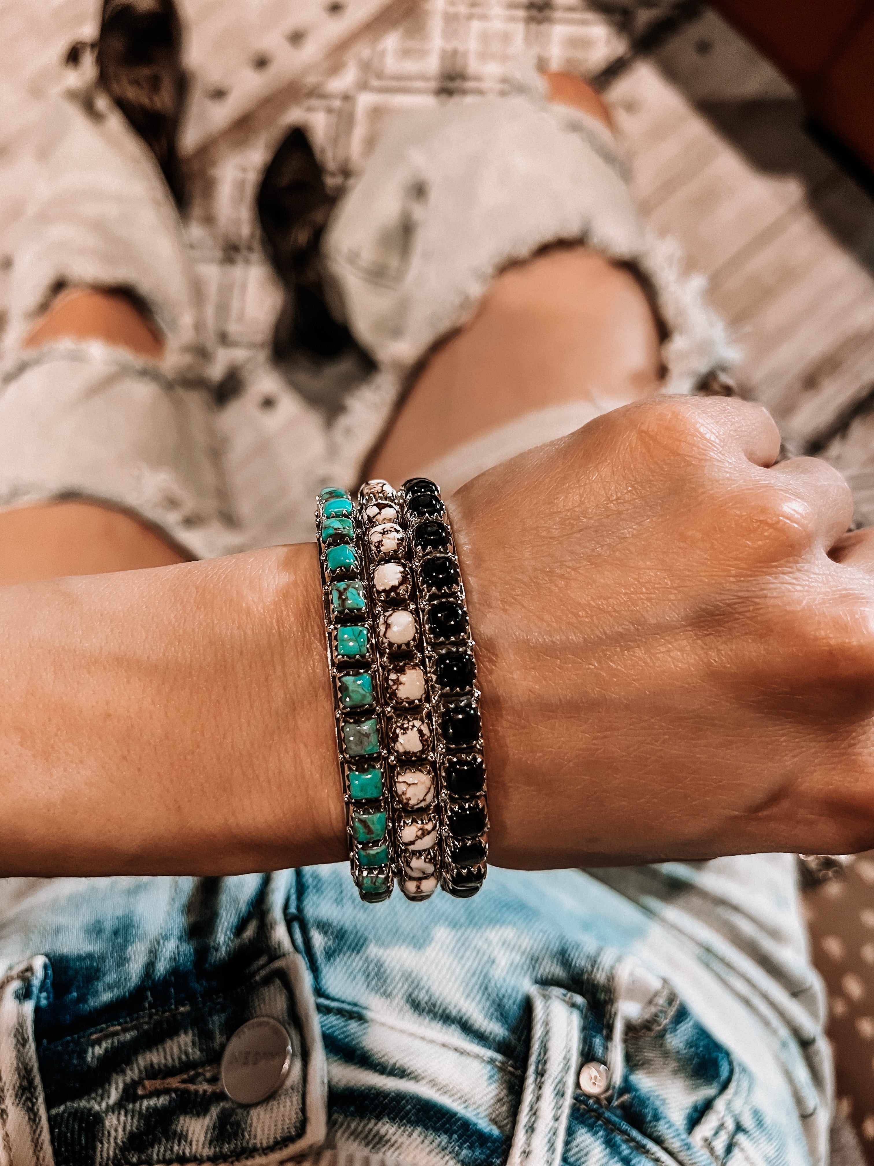Kristyn's Highly Requested Stone Bangle-Bangle Bracelets-Krush Kandy, Women's Online Fashion Boutique Located in Phoenix, Arizona (Scottsdale Area)