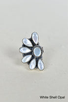 Lazy Daisy Sterling Jeweled Half Ring-Cluster Rings-Krush Kandy, Women's Online Fashion Boutique Located in Phoenix, Arizona (Scottsdale Area)